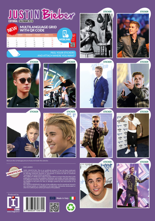 Justin Bieber - Wall Calendars 2016 | Buy at Abposters.com