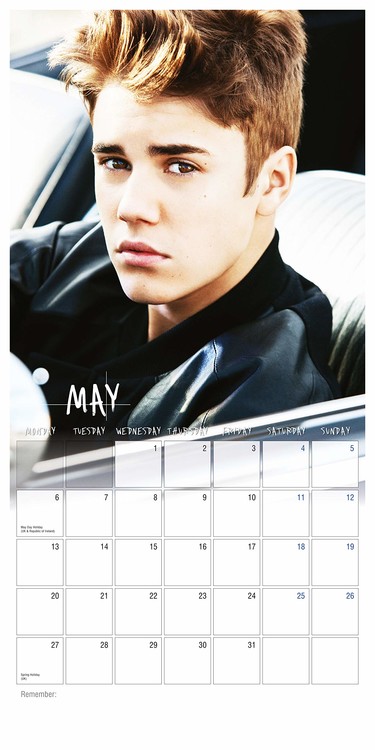 Justin Bieber - Wall Calendars 2019 | Buy at Europosters