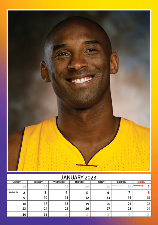 Kobe Bryant Wall Calendars 2024 Buy at Europosters