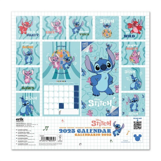 Lilo & Stitch Stitch Wall Calendars 2025 Buy at