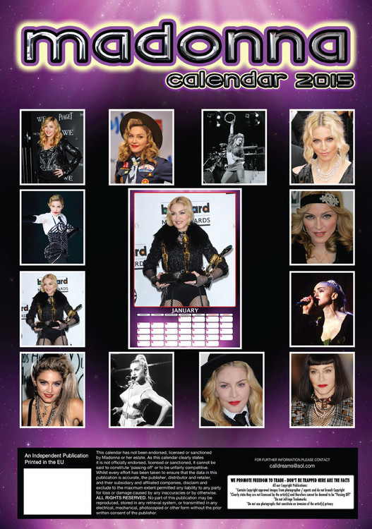 Madonna Wall Calendars 2015 Buy at Europosters