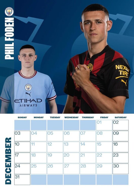 Calendar 2023 Manchester City FC