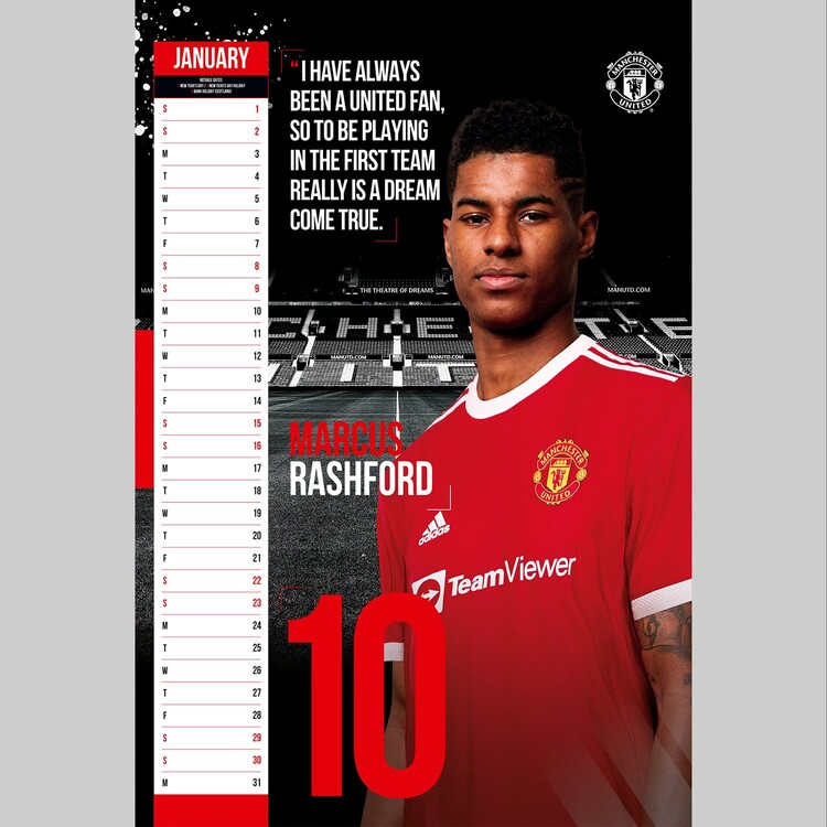 omringen eend Grappig Manchester United FC - Wall Calendars 2022 | Buy at Abposters.com