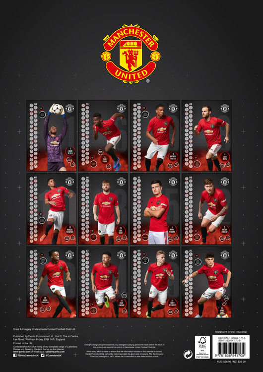 Decoratie Mantsjoerije Ga lekker liggen Manchester United FC - Wall Calendars 2020 | Buy at Abposters.com