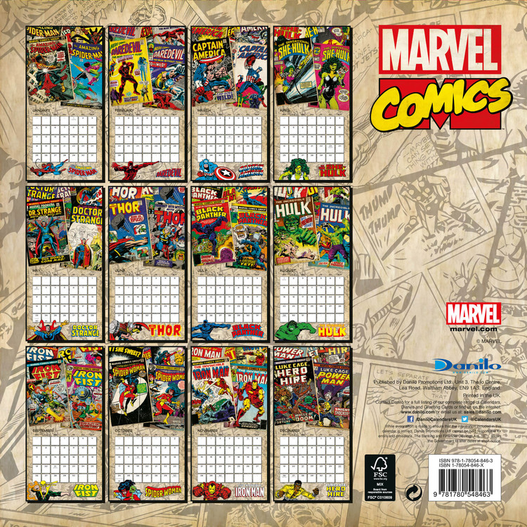 Marvel Retro Classics - Wall Calendars 2022 | Large selection