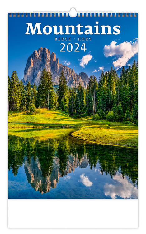 Creacorner  Agenda 2024 A6 montagne bleu