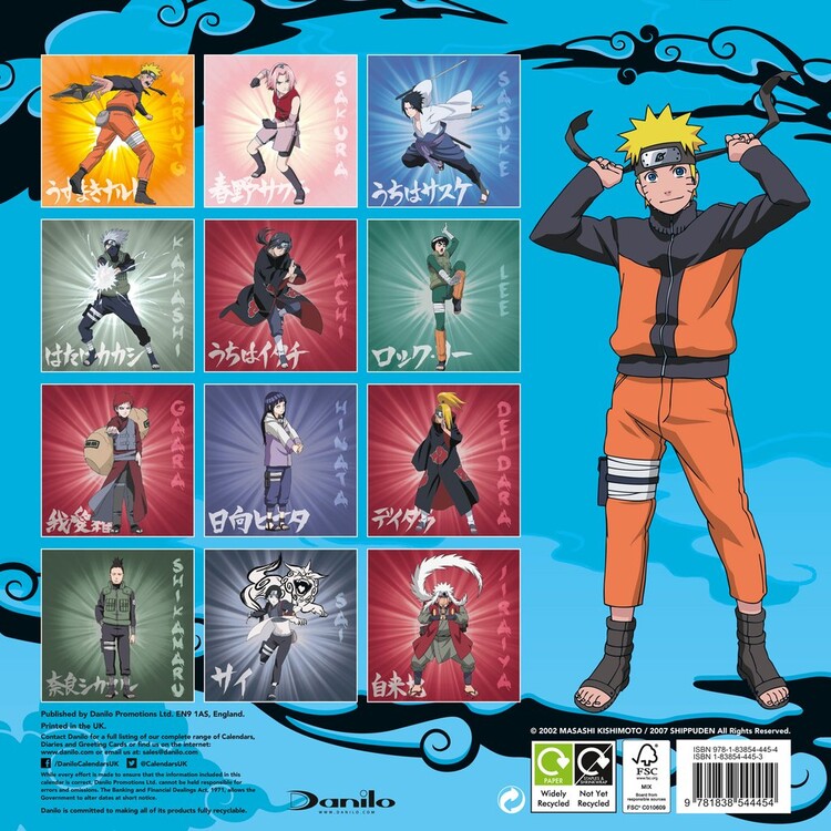 Calendrier Manga 2022 Naruto (Manga)   Wall Calendars 2022 | Large selection