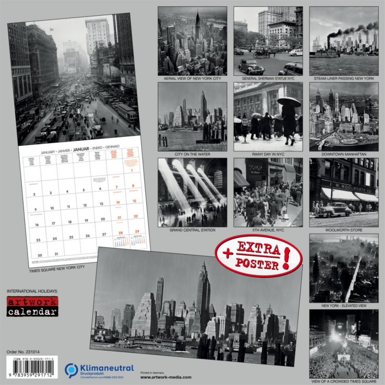 Calendar 2023 New York Retro