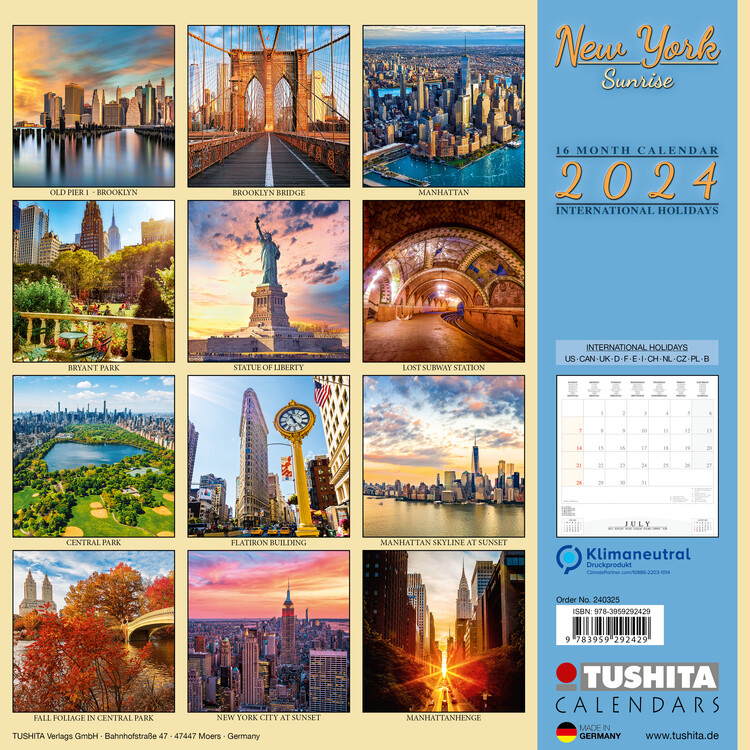 Calendar 2024 New York Sunrise
