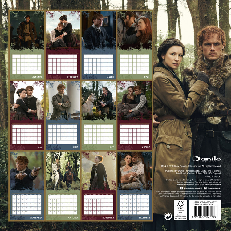 Outlander 2022 Calendar Outlander - Wall Calendars 2022 | Large Selection