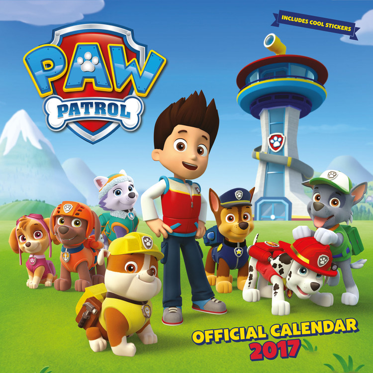 Paw Patrol Wall Calendar 2025