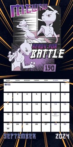 Pokémon 2024 calendrier mural (anglais)