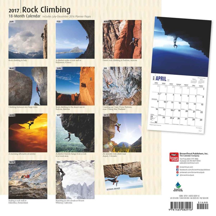 Rock Climbing Wall Calendars 2024 Buy at