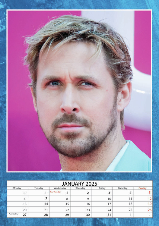 Ryan Gosling Wall Calendars 2025 Buy at