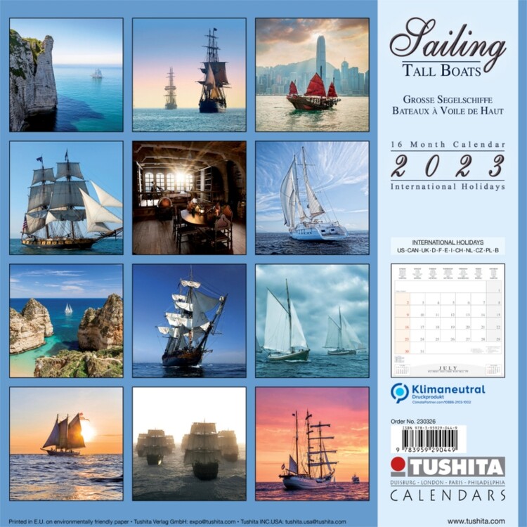Calendar 2023 Sailing tall Boats