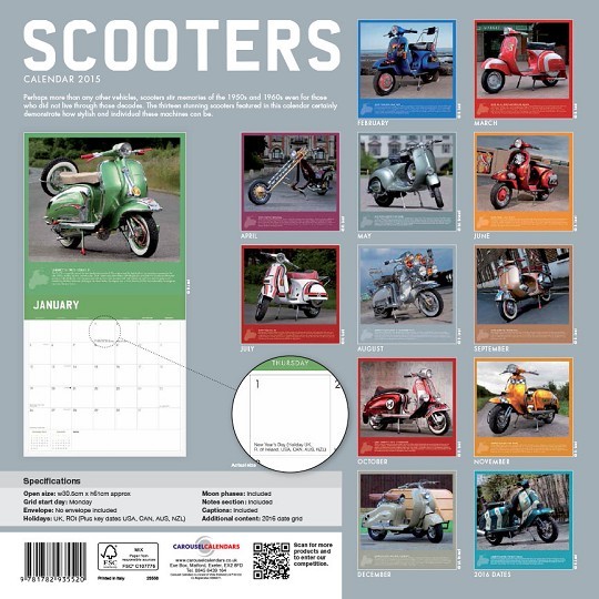 Scooter Wall Calendars 2015 Buy at Europosters