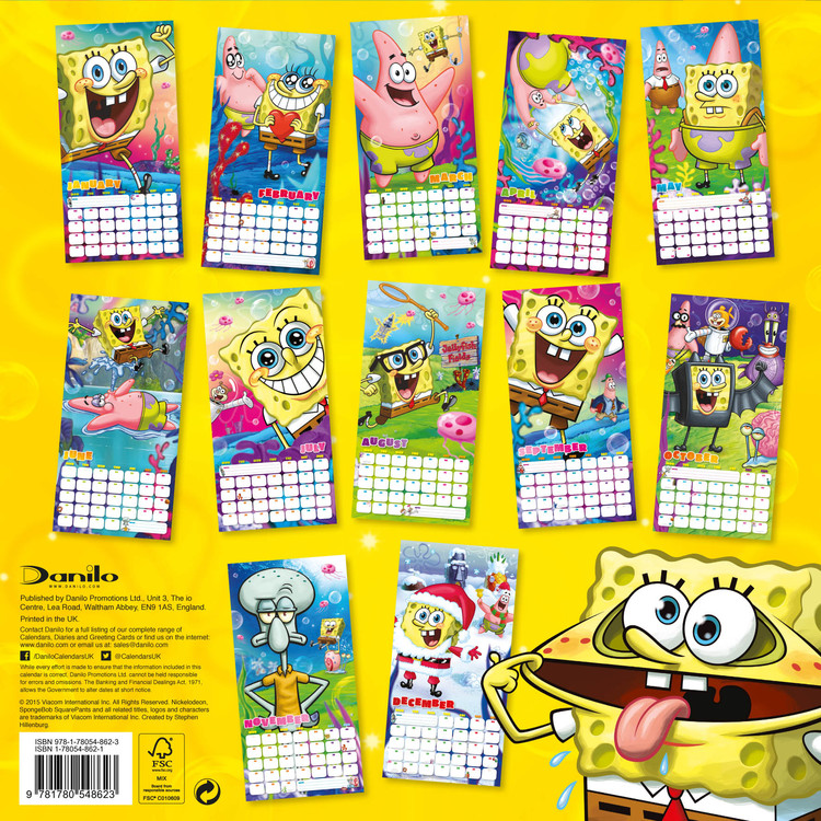 Spongebob Wall Calendars 2022 Large selection