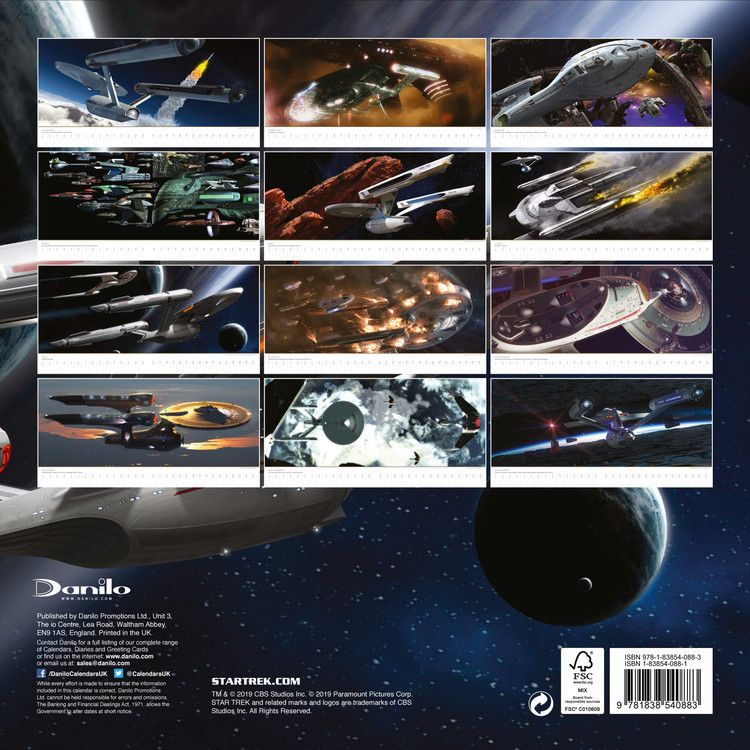 Star Trek Ships Of The Line Wall Calendars 2020 Large selection