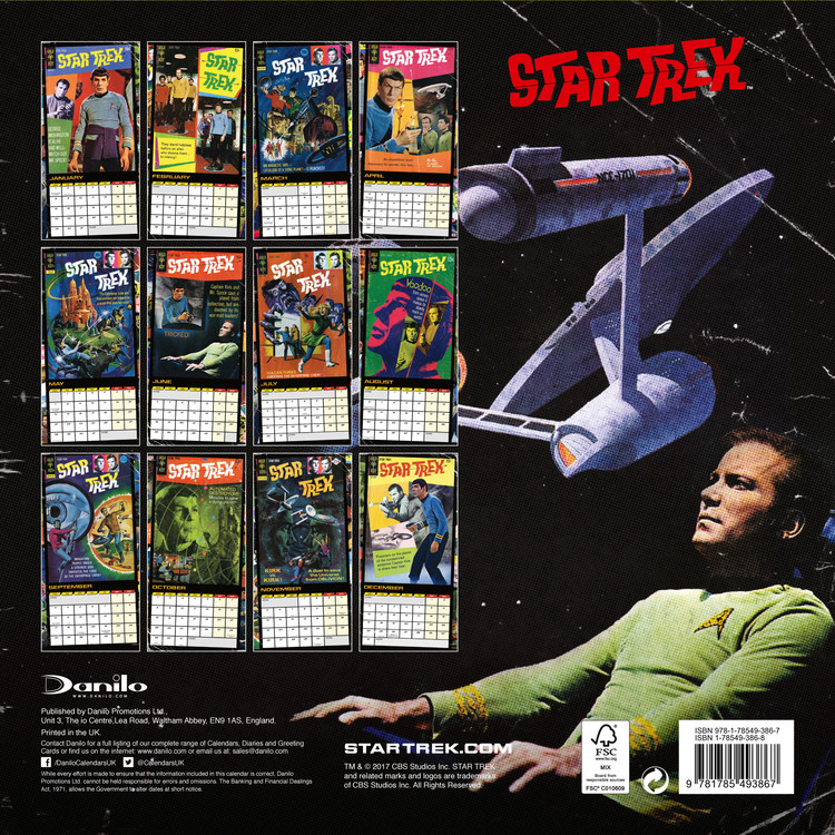 Star Trek Calendar 2022 Star Trek - Tv Series - Wall Calendars 2018 | Large Selection