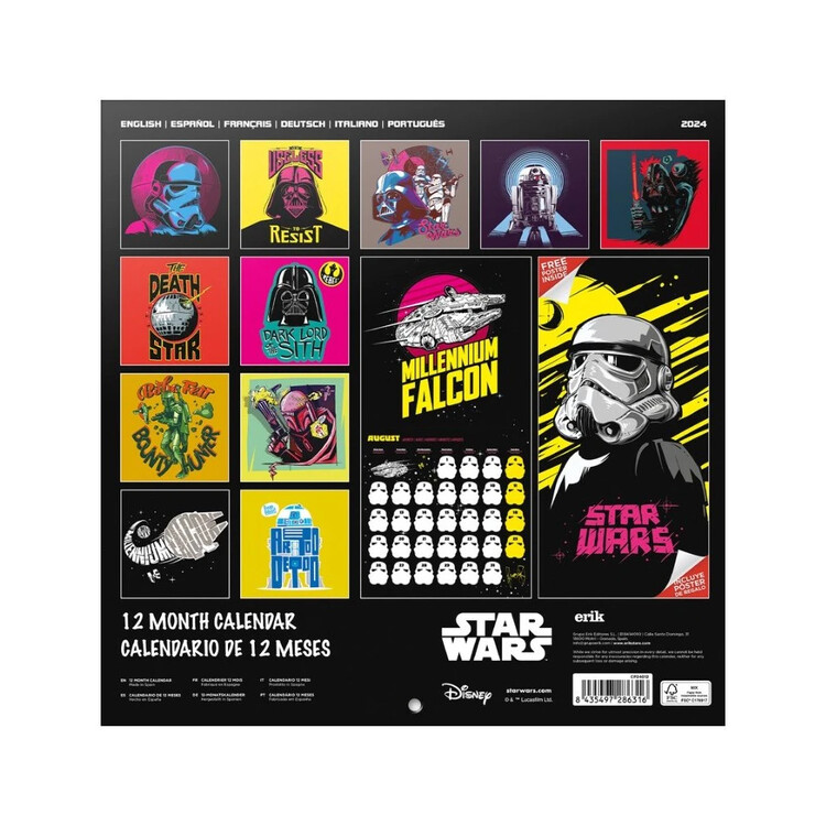 Star Wars Classic Wall Calendars 2024 Buy at Europosters