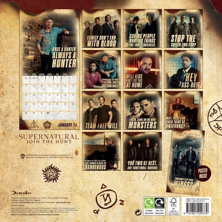 Supernatural Wall Calendars 2024 Buy at Europosters