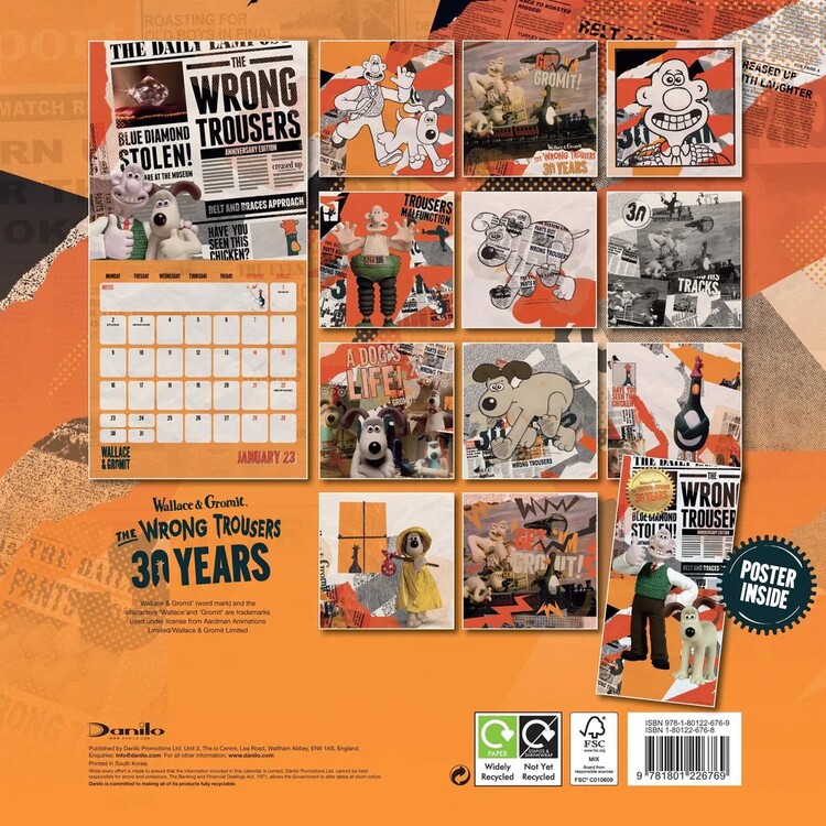 drijvend Kalmte Korst Wallace & Gromit - Wall Calendars 2023 | Buy at Abposters.com