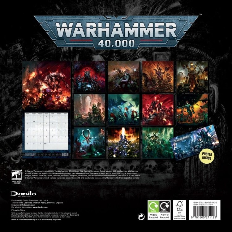 Warhammer Wall Calendars 2024 Buy at