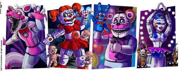 Caneca Five Nights At Freddy's - Sister Location Characters