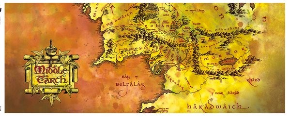Caneca Lord Of The Rings - Map