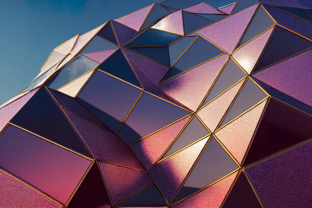 Canvas Print Abstract 3D Rendering of Polygonal Architecture