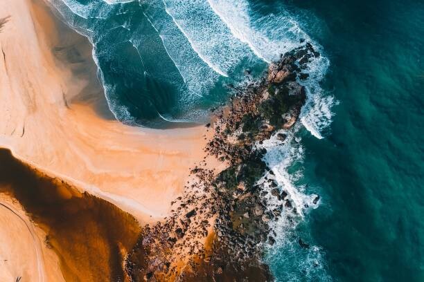 Canvas Print Aerial view of sea,Indonesia