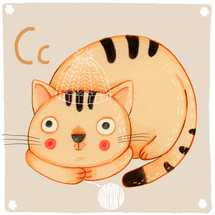 Canvas Print Alphabet - Cat