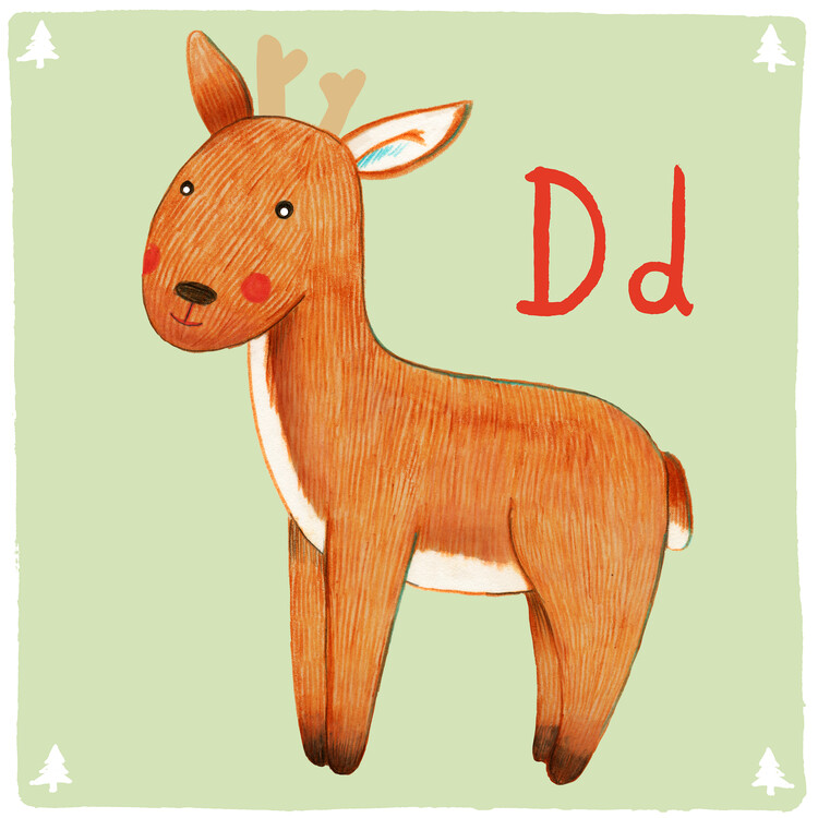 Canvas Print Alphabet - Deer