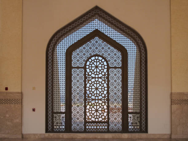 Canvas Print Arabesque Window of Abdul Wahhab Mosque,