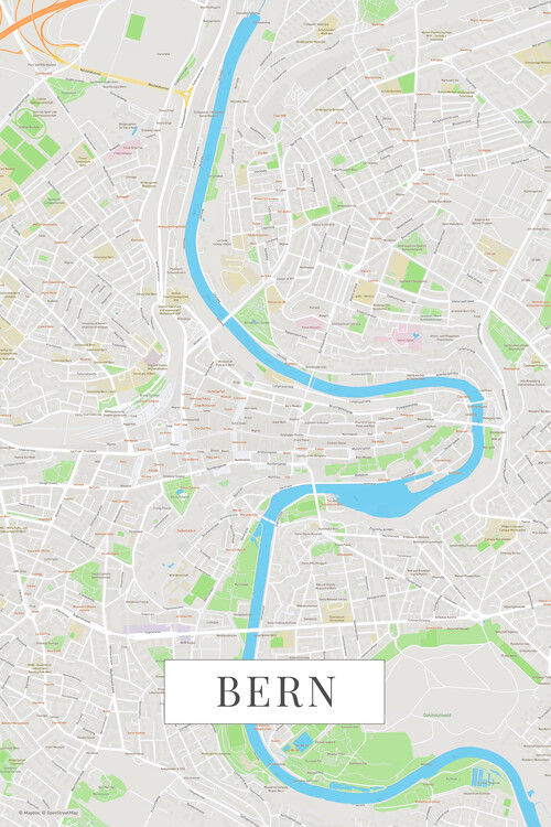 Canvas Print Bern color