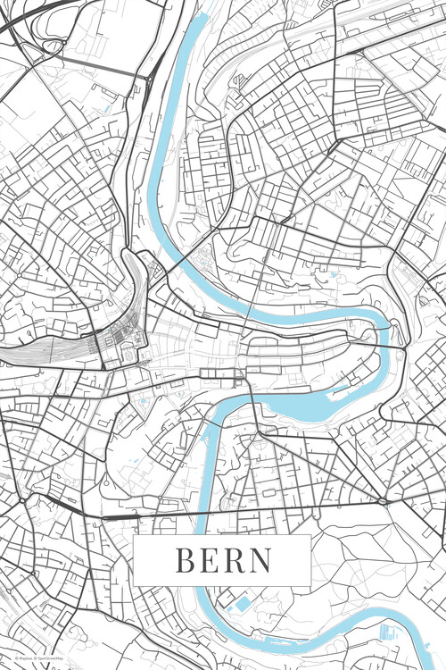 Canvas Print Bern white