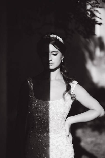 Canvas Print Black and white photo of gorgeous