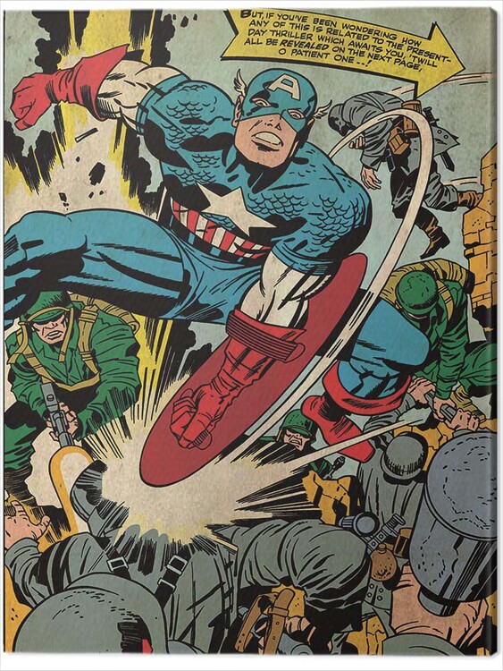 Canvas Print Captain America - Soldiers