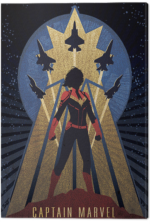 Canvas Print Captain Marvel Deco Wall Decorations Ukposters