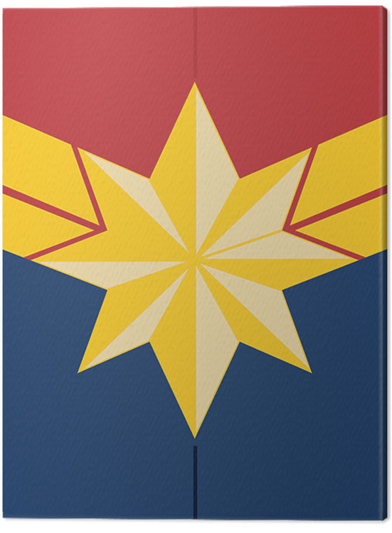 Canvas Print Captain Marvel - Emblem