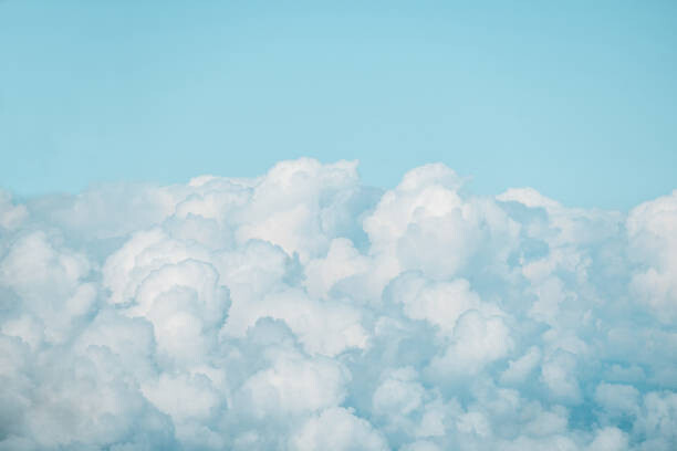 Canvas Print Close up of cumulonimbus clouds on the sky
