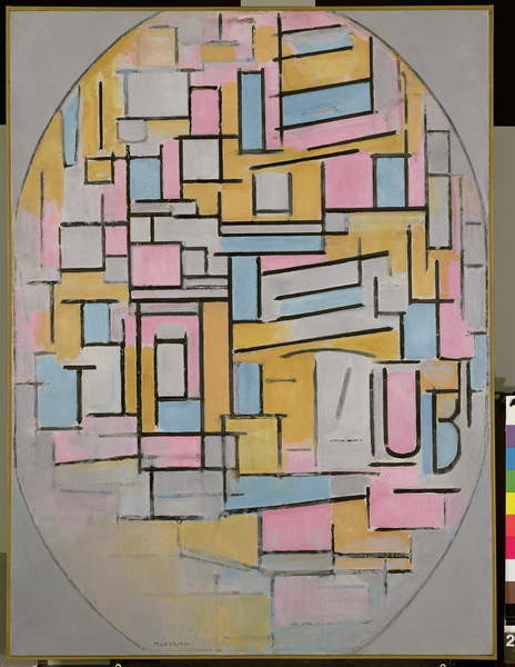 Canvas Print Composition in Oval with Colour Planes 2, 1914