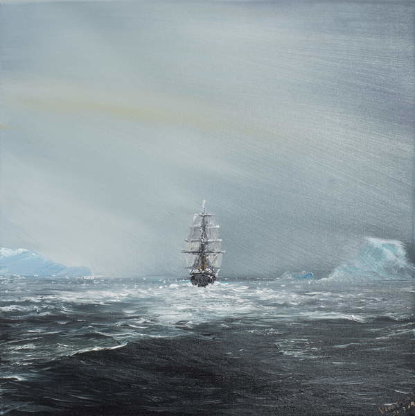 Canvas Print Discovery en route to Antarctica, 2014,