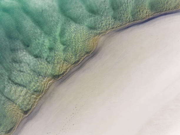 Canvas Print Drone photo showing the edge of