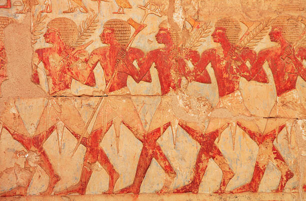 Canvas Print Egyptian Farmers Hieroglyphics