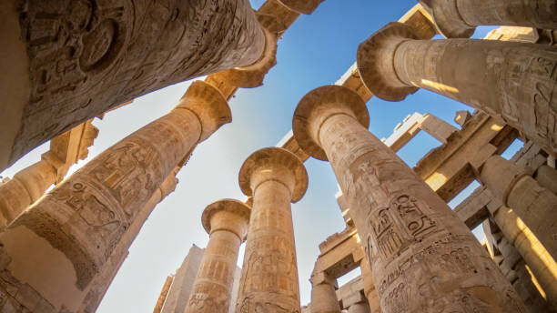 Canvas Print Fish-eye view of Great Hypostyle Hall