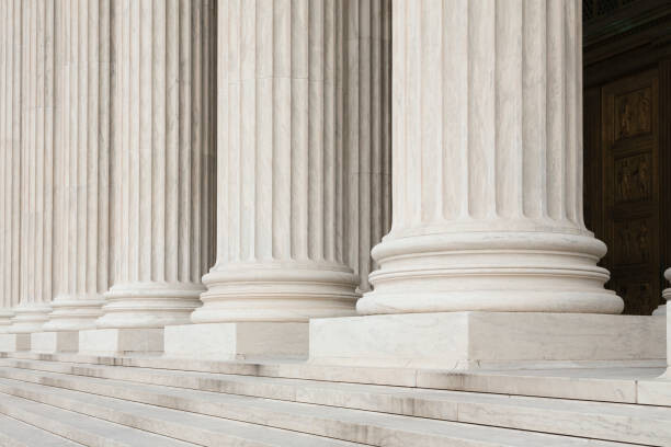 Canvas Print Front Steps and Columns of the Supreme Court