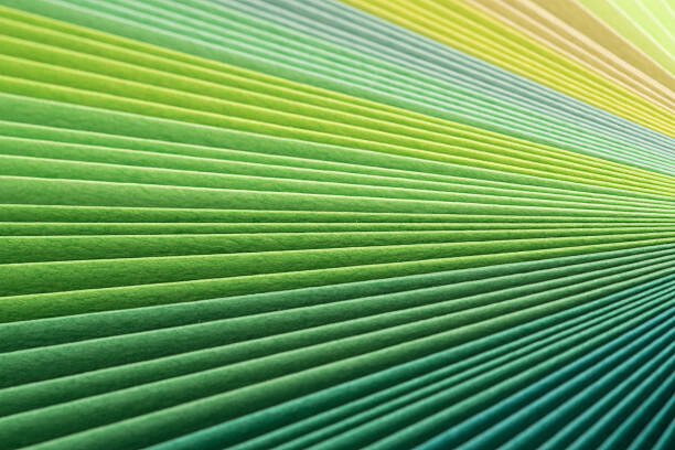 Canvas Print Green Paper Pages Stack Radial Gradient