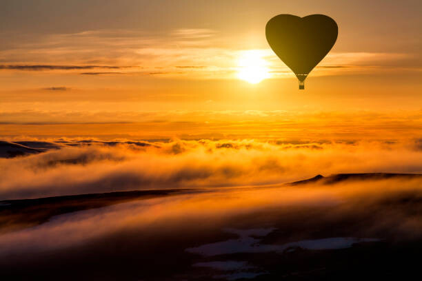 Canvas Print Hot air balloon in the shape