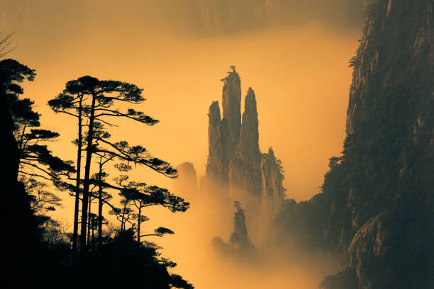 Canvas Print Huangshan with Sea of Clouds, Anhui